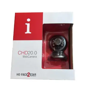 Brand New iBall Face2Face CHD20.0 Webcam — 720p HD| 20MP Interpolated Stills | 6-LED Night Vision | Built-in Mic | Free Tripod | Plug & Play | Warranty
