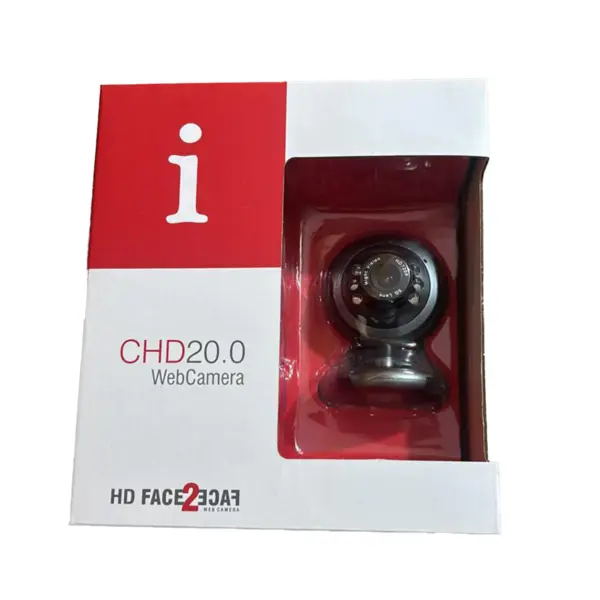 Brand New iBall Face2Face CHD20.0 Webcam — 720p HD| 20MP Interpolated Stills | 6-LED Night Vision | Built-in Mic | Free Tripod | Plug & Play | Warranty