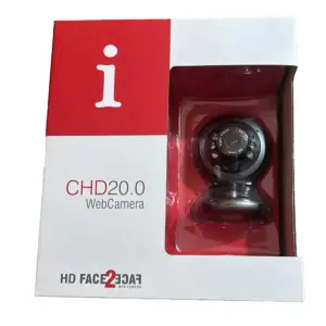 Brand New iBall Face2Face CHD20.0 Webcam — 720p HD| 20MP Interpolated Stills | 6-LED Night Vision | Built-in Mic | Free Tripod | Plug & Play | Warranty