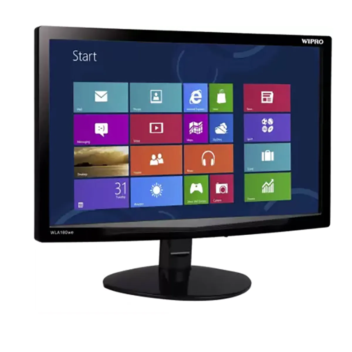 Refurbished WIPRO 18.5" LCD Monitor (WLA180we/WLA181tw) — HD Wide TFT Display | VGA Input | Energy-Efficient | Home & Office Ready