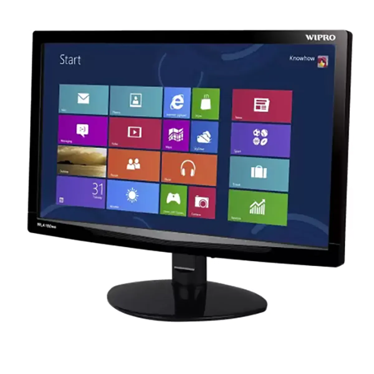 Refurbished WIPRO 18.5" LCD Monitor (WLA180we/WLA181tw) — HD Wide TFT Display | VGA Input | Energy-Efficient | Home & Office Ready