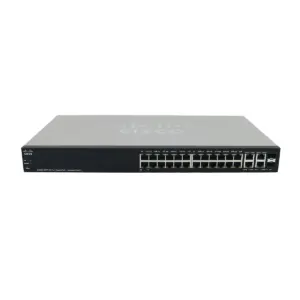 Refurbished Cisco SG300-28PP Gigabit Managed Switch – 28-Port Layer 3 PoE+ Switch with 2 SFP Uplinks | Business Network Switch