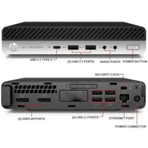 Refurbished HP EliteDesk 800 G4 Mini Desktop | Intel Core i3/i5/i7 8th Gen | Up to 64GB DDR4 RAM | M.2 NVMe SSD Support | Intel UHD Graphics 630 | Built-In Gigabit LAN | Ultra Compact Business PC, photo 3